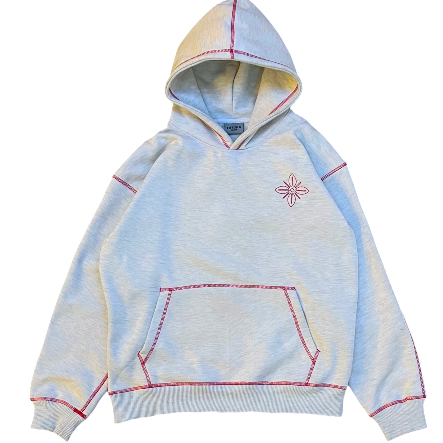 Outline hoodie grey