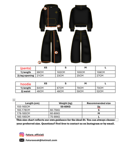 Outline hoodie black