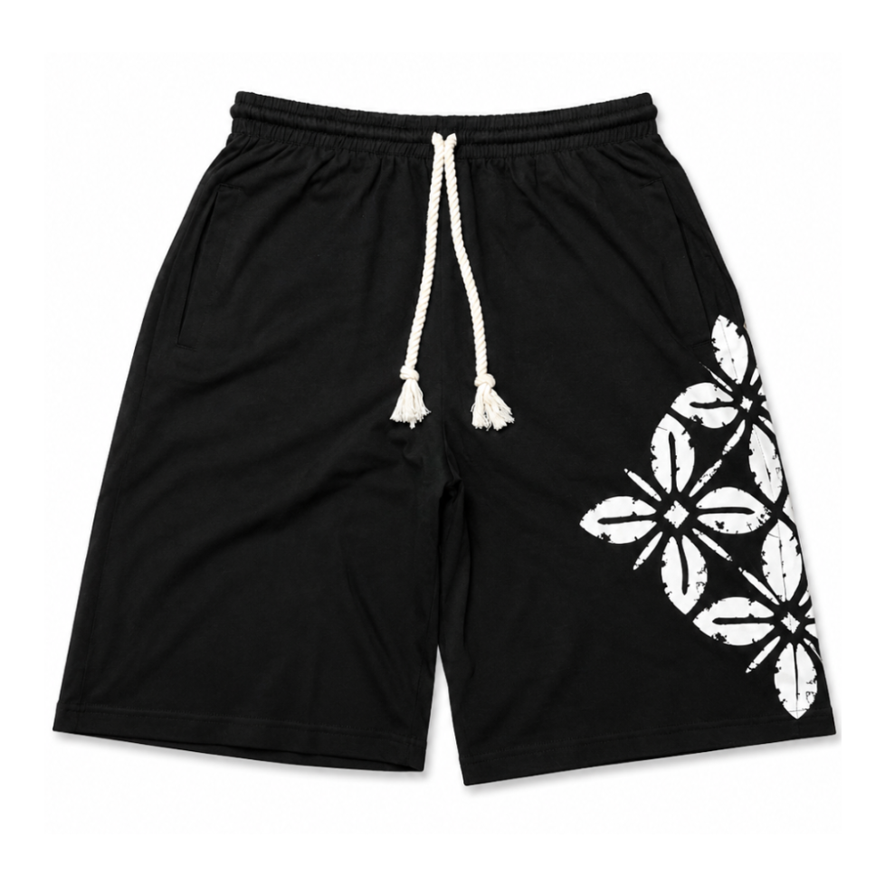 BROKEN BLOSSOM SHORT - BLACK